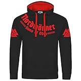 Herren Kapuzenpullover Nordmänner Odin der Allvater Wotan Blut Rot Runen S - 5XL