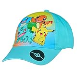 Pokemon Baseball Cap, Kappe Schirmmütze für Kinder Jungen Cappy mit Klettverschluss verstellbar...