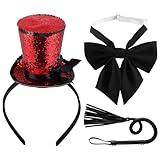Zirkusdirektor Damen Kostüm Zirkusdirektorin Damen Zylinder Fliege Set Peitsche Zirkus Dompteur...