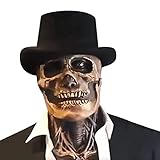 MCOSER Schädel Maske Halloween Totenkopfmasken Latex Horror Maske Weihnachtsfeier Cosplay...