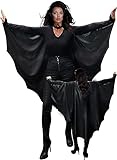 Brandsseller Fledermaus Vampir Umhang Flügel - Kostüm Halloween Karneval Verkleidung Schwarz...