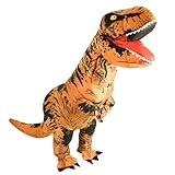 HYLQUP Dino kostüm Aufblasbar Tyrannosaurus-Kostüm Halloween Kostüm Mann Frau Dino Maske...