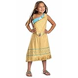 DISGUISE Disney Offizielles Pocahontas Kostüm Kinder, Indianerin Kostüm Für Mädchen, Größe M