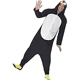 Smiffys Pinguin Kostüm, All-in-One mit Kapuze