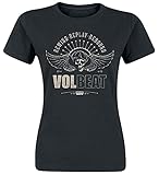 Volbeat Skullwing - Rewind, Replay, Rebound Frauen T-Shirt schwarz M 100% Baumwolle Band-Merch,...