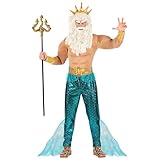 W WIDMANN MILANO Party Fashion - Kostüm Poseidon, König der Meere, Unterwasserwelt,...