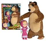 Simba 109301072 - Mascha und der Bär Set, Plüschbär und Puppe