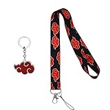 AINIUNIU 2 Stück Anime Keyring, Anime Schlüsselband, Anime Keychain, Schlüsselband Cartoon, Mini...