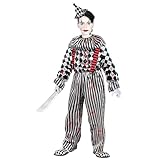 'VINTAGE CLOWN' (jumpsuit with ruff and braces, headpiece) - (158 cm / 11-13 Years)