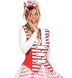 narrenwelt Kostüm Weste rot/weiß Damen 1tlg. Oberteil Köln Gr. 44 Karneval Motto Party