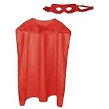 Boland - Kostüm Held, 2-teilig, Einheitsgröße für Erwachsene, Maske und Umhang, Rot, Superman,...