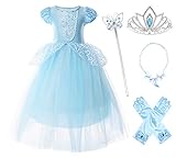 JerrisApparel Aschenputtel Kleid Tüll Prinzessin Kostüm Verkleidung Mädchen (4 Jahre, Etikette...