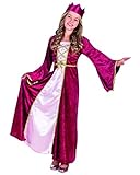 Boland - Kostüm für Kinder Renaissance Königin, Kleid, Krone, Verkleidung, Prinzessin,...