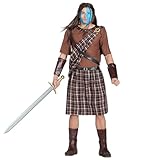 Boland - Kostüm Highlander für Erwachsene, 8-teilig, Faschingskostüm für Mottoparty, Halloween...