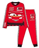 Disney Cars Schlafanzug für Kinder, Lightning McQueen, volle Länge, Rennfahrer, Pyjama-Set,...