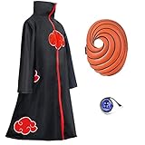 CULTURE PARTY Akatsuki Umhang Itachi Cosplay Kostüm für Kinder Erwachsene, Akatsuki Kostüm Set...