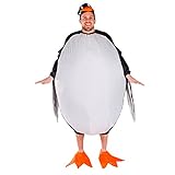 Bodysocks® Aufblasbares Pinguin Kostüm für Erwachsene