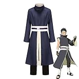 Shawla Uchiha Obito Robe Kostüm Erwachsene Herren Anzug Halloween,S-Blue