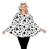 Widmann - Kostüm Kuh, Poncho mit Kapuze, Bauernhof, Tier, Karneval, Mottoparty
