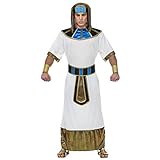 Widmann - Kostüm Pharao, Tunika, Gürtel, Kragen, Kopfbedeckung, Karneval, Mottoparty