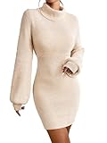 JUOIANTANG Damen Strickkleid Winter Lang Lady Marian Kostüm Robin Hood Langes Enges Kleid Damen...