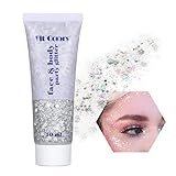 Bestauty Glitzer Make Up, Glitzer Body Damen Body Glitter Gel 50ml, für Gesicht Haare Lippen Nägel...