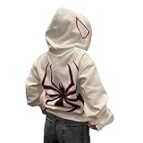 GOZYLA Jungen Kapuzenpullover 3D Spider Print Kinder Hoodie Langarm Sweatshirts mit Taschen Paar...