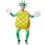 tectake dressforfun Kostüm Ananas Ananaskostüm | Ärmelloses Oberteil mit gekreuzten, grünen...