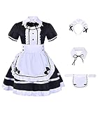 French Maid Dress Cosplay Anime Halloween Kostüm Damen Maid Outfit Anzug Maid Kleid mit...