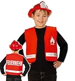 KarnevalsTeufel rote Feuerwehr Kinder Spiel-Weste (104)
