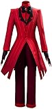 Yanny Hazbin Hotel Alastor Cosplay Kostüm Engel Staub Helluva Boss Blitzo Jacke Outfits Set...