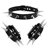 Manfnee Leder Gothic Choker Armband Punk Spike Niete Rock Kragen Halskette Armband Armbänder