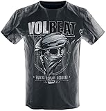 Volbeat Bandana Skull Männer T-Shirt hellgrau/schwarz M 100% Baumwolle Band-Merch, Bands