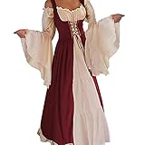 Aibaowedding Renaissance Kleid Damen Mittelalter Kleid Mittelalter Kostüme Damen(bur,l/xl)