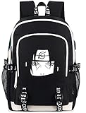 Roffatide Anime Naruto Uchiha Itachi Luminous Laptop Rucksack mit USB Ladeanschluss für Kopfhörer...