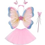 NVTRSD Schmetterling Kostüm Kinder, Schmetterlingsflügel Kinder Mädchen 3-8 Jahre von,...