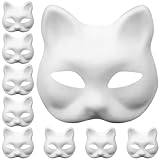 AJUNLKVDR 10 Stück Therian Mask,Katzenmaske,Maske Katzen Cat Mask,Katzenmasken Masken Zum Party...