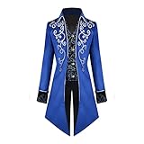 OBEEII Herren Frack Mantel Steampunk Gothic Jacke Vintage Viktorianischen Cosplay Kostüm Smoking...