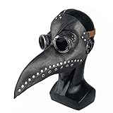 FUXHBFB Schnabelmaske Halloween Mittelalter Pest Maske Plague Arzt Kopfmaske Lange Nase Vogel...