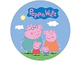 Tortenaufleger Peppa Wutz, rund 20cm Fondantpapier PREMIUM