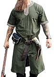Leonardo Carbone® Kurzarm Tunika Richard - Mittelalter Kleidung Herren, Mittelalter Hemd,...