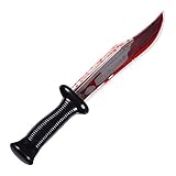 Boland 71992 - Blutiges Messer, Länge circa 33 cm, Säbel mit Blut aus Kunststoff, Killer, Psycho,...