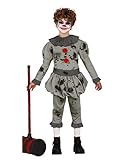 Pepe der Horrorclown Kinder Kostüm als Verkleidung für Halloween und Fasching L