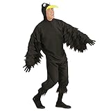 W WIDMANN MILANO Party Fashion - Kostüm Rabe, Plüsch Overall, Tierkostüm, Vogel,...