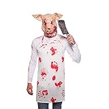 Folat 23831 Horror Latex Maske Grusel Schwein Halloween, Multicolor, One Size