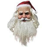 LAANCOO Herren Weihnachtsmann Maske, Weihnachts Latex Maske, Weihnachtsmann Kopfmaske, realistische...