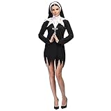 Boland 79213 - Kostüm Blutige Nonne für Erwachsene, Größe M, Faschingskostüme Damen, Horror...