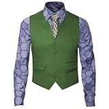 Ficlwigkis Joker Kostüm Herren Karneval Kostüme für Erwachsener,Joker Kostüm mit Hexagon Hemd...