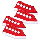 Schramm® 20 Stück Weihnachtsmützen 30x41cm Nikolausmützen Weihnachtsmann Mütze Weihnacht...