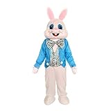 MatGui Oster-Party, blauer Anzug, Hasen-Kostüm, Maskottchen-Kostüm, Erwachsenengröße, blauer...